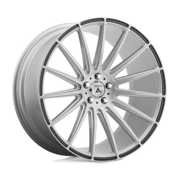 ASANTI ABL-14 POLARIS Brushed Silver Carbon Fiber Insert 20X8.5 5X114.3 (BS 6.25) CB 72.56