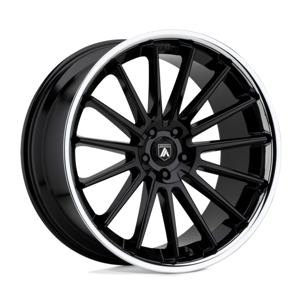 ASANTI ABL-24 BETA Gloss Black Chrome Lip 20X10.5 5X114.3 (BS 7.25) CB 72.56