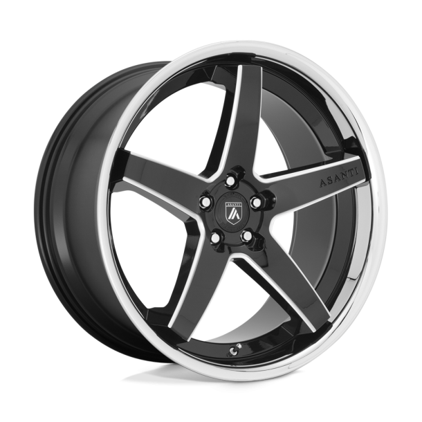 ASANTI ABL31 REGAL Gloss Black Milled w/ Chrome Lip 20X10.5 5X114.3 (BS 7.25) CB 72.56