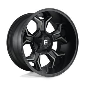 FUEL D605 AVENGER Matte Black Double Dark Tint 22X12 8X180 (BS 4.77) CB 124.20