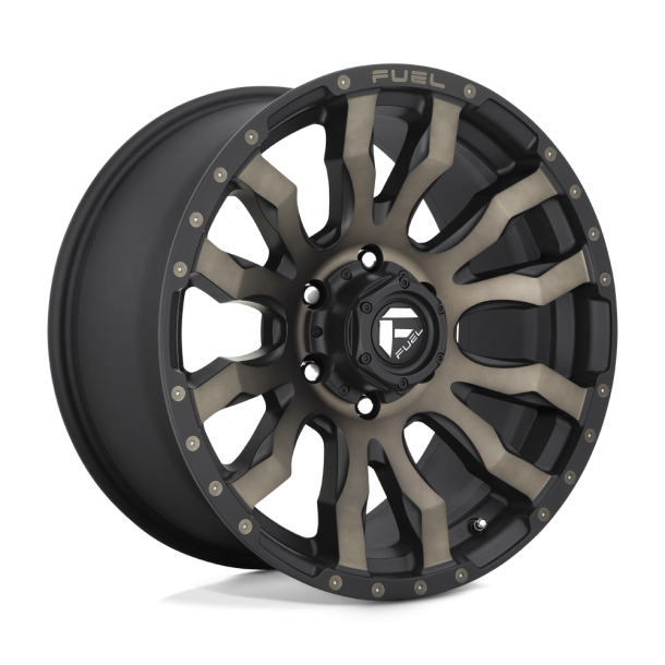 FUEL D674 BLITZ Matte Black Double Dark Tint 16X8 6X139.7 (BS 4.54) CB 106.10