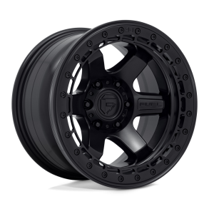 FUEL D122 BLOCK BEADLOCK Matte Black w/ Matte Black Ring 17X9 6X135 (BS 4.41) CB 87.10