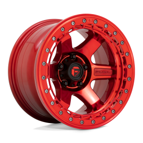 FUEL D123 BLOCK BEADLOCK Candy Red w/ Candy Red Ring 17X8.5 6X139.7 (BS 4.75) CB 106.10