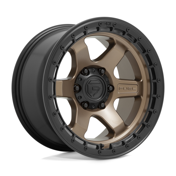 FUEL D751 BLOCK Matte Bronze w/ Black Ring 18X9 6X135 (BS 4.53) CB 87.10