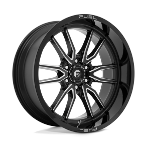 FUEL D761 CLASH Gloss Black Milled 22X10 6X139.7 (BS 4.79) CB 106.10