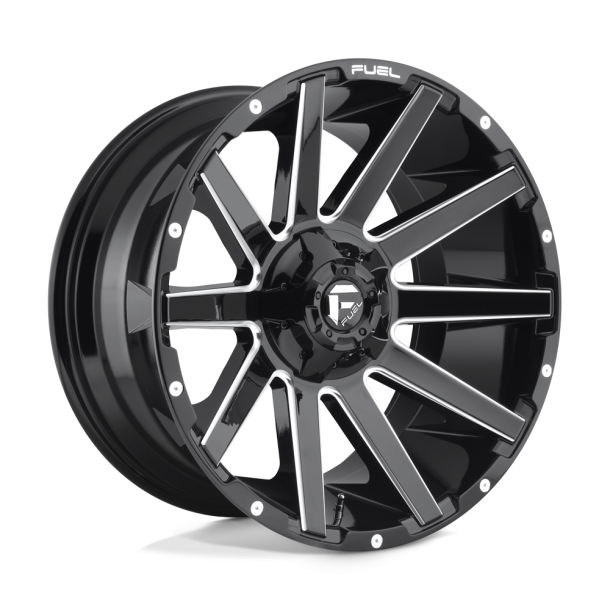 FUEL D615 CONTRA Gloss Black Milled 18X9 5X114.3 (BS 4.53) CB 78.10