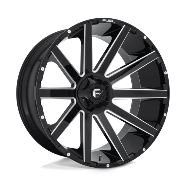 FUEL D615 CONTRA Gloss Black Milled 26X12 6X135 (BS 4.77) CB 106.10