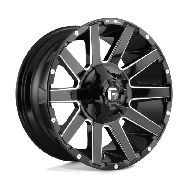 FUEL D615 CONTRA Gloss Black Milled 20X9 8X165.1 (BS 5.79) CB 125.10