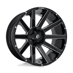 FUEL D615 CONTRA Gloss Black Milled 24X12 8X165.1 (BS 4.77) CB 125.10
