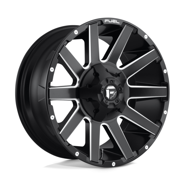 FUEL D616 CONTRA Matte Black Milled 20X9 8X165.1 (BS 5.79) CB 125.10