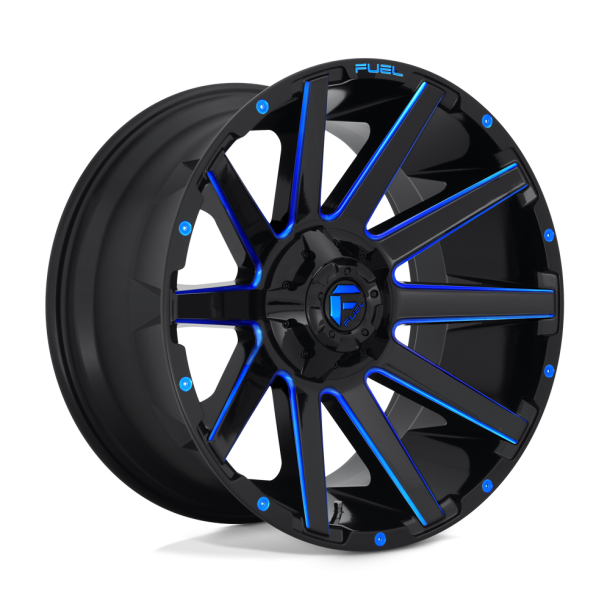 FUEL D644 CONTRA Gloss Black Blue Tinted Clear 18X9 6X135 (BS 4.53) CB 106.10