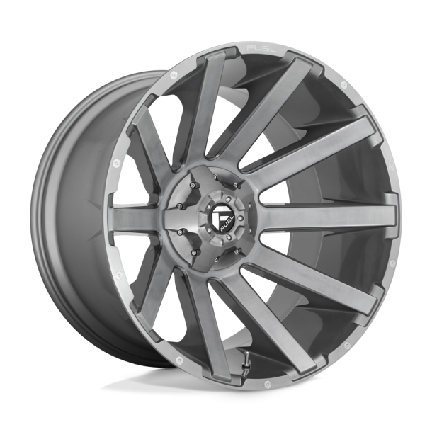 FUEL D714 CONTRA PLATINUM Brushed Gun Metal Tinted Clear 20X10 5X114.3 (BS 4.79) CB 78.10