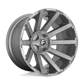 FUEL D714 CONTRA PLATINUM Brushed Gun Metal Tinted Clear 20X10 5X139.7 (BS 4.79) CB 110.10