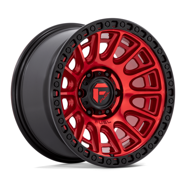 FUEL D834 CYCLE Candy Red w/ Black Ring 17X9 5X127 (BS 4.53) CB 71.50