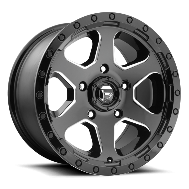 FUEL D590 RIPPER Gloss Black Milled 17X9 5X127 (BS 4.53) CB 78.10