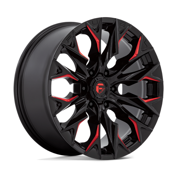 FUEL D823 FLAME Gloss Black Milled w/ Candy Red 20X9 6X135 (BS 5.79) CB 87.10