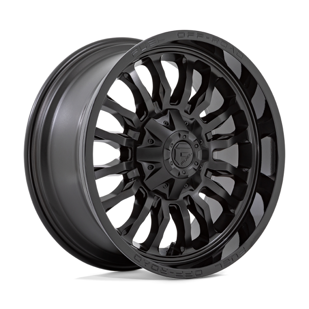 FUEL D796 ARC Matte Black w/ Gloss Black Lip 20X10 5X127 (BS 4.79) CB 87.10