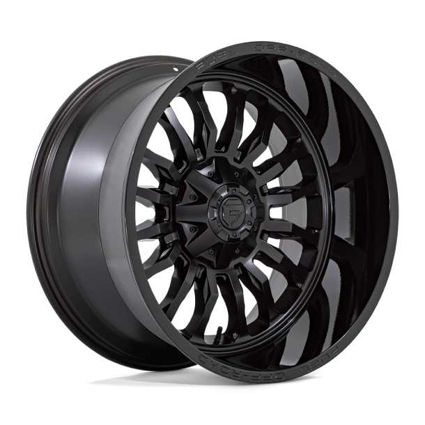 FUEL D796 ARC Matte Black w/ Gloss Black Lip 22X12 6X135 (BS 4.77) CB 106.10