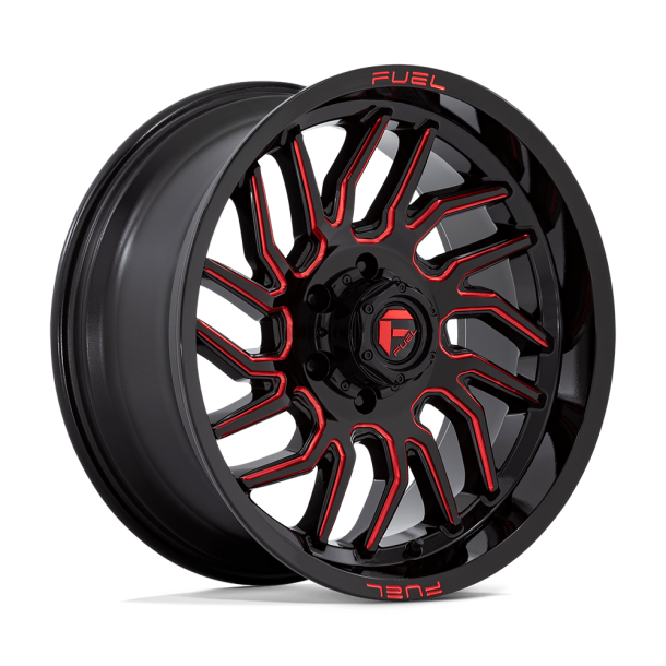 FUEL D808 HURRICANE Gloss Black Milled Red Tint 20X9 6X135 (BS 5.04) CB 87.10