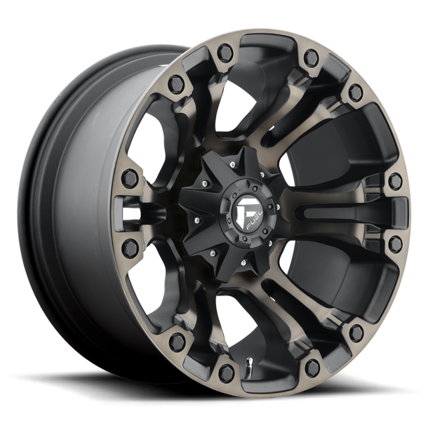 FUEL D569 VAPOR Matte Black Double Dark Tint 17X10 5X114.3 (BS 4.79) CB 78.10