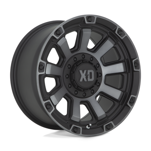 KMC XD XD852 GAUNTLET Satin Black w/ Gray Tint 17X9 6X135 (BS 5.00) CB 106.10