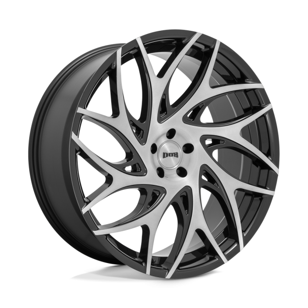 DUB S260 G.O.A.T. Brushed Face w/ Gloss Black Dark Tint Spokes 26X10 5X127 (BS 5.89) CB 78.10