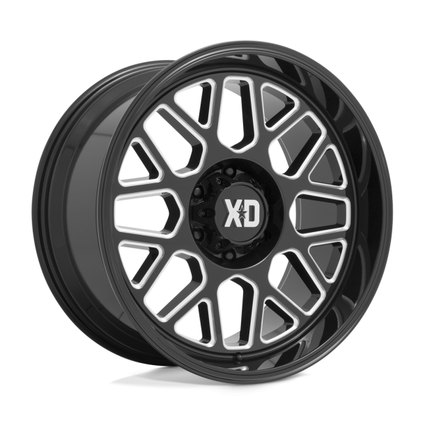 KMC XD XD849 GRENADE 2 Gloss Black Milled 20X10 5X127 (BS 4.79) CB 71.50