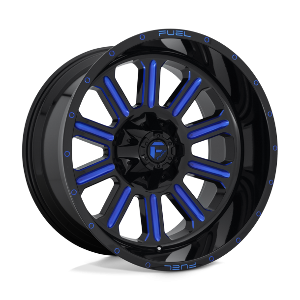 FUEL D646 HARDLINE Gloss Black Blue Tinted Clear 22X12 6X135 (BS 4.77) CB 106.10