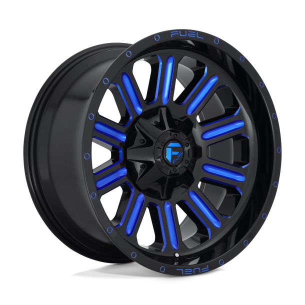 FUEL D646 HARDLINE Gloss Black Blue Tinted Clear 18X9 5X114.3 (BS 4.53) CB 78.10