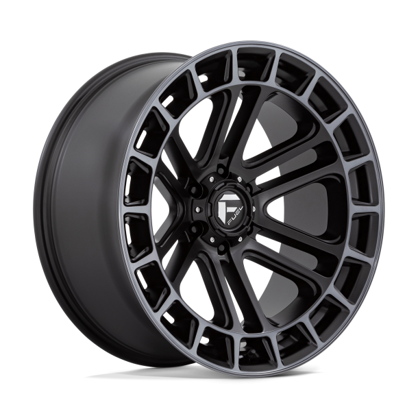 FUEL D720 HEATER Matte Black Double Dark Tint Machined 22X10 6X135 (BS 4.99) CB 87.10