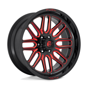 FUEL D663 IGNITE Gloss Black Red Tinted Clear 20X10 8X165.1 (BS 4.79) CB 125.10