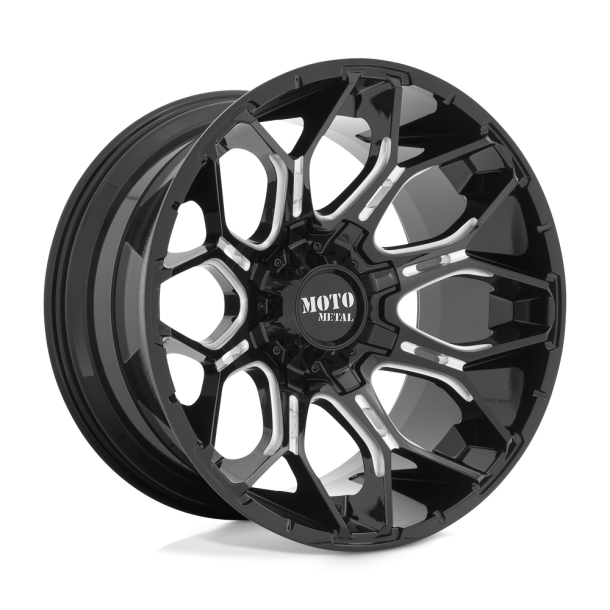 MOTO Metal MO808 SNIPER Gloss Black Milled 20X10 5X139.7 (BS 4.79) CB 110.10