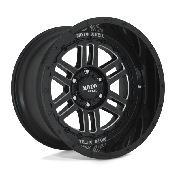 MOTO Metal MO800 DEEP SIX Gloss Black Milled 20X10 5X127 (BS 4.79) CB 71.50