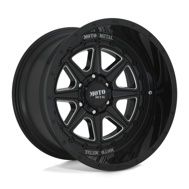 MOTO Metal MO801 PHANTOM Gloss Black Milled 20X10 5X127 (BS 4.79) CB 71.50