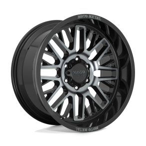 MOTO Metal MO802 Gloss Black Machined w/ Gray Tint 20X10 5X127 (BS 4.79) CB 71.50