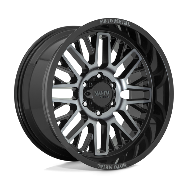 MOTO Metal MO802 Gloss Black Machined w/ Gray Tint 20X10 5X127 (BS 4.79) CB 71.50