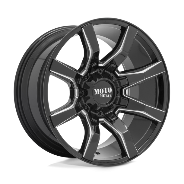 MOTO Metal MO804 SPIDER Gloss Black Milled 20X10 5X127 (BS 5.97) CB 78.10