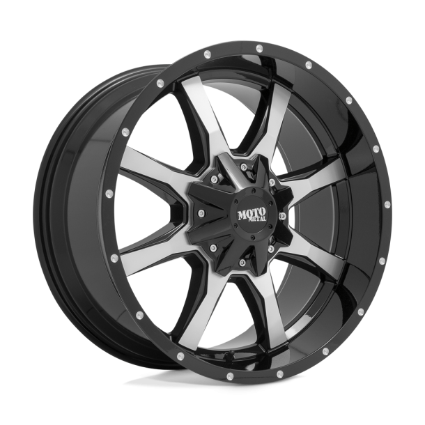 MOTO Metal MO970 Gloss Black Machined Face 20X10 6X135 (BS 4.56) CB 106.10