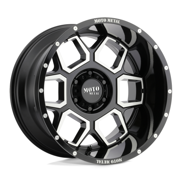 MOTO Metal MO981 SPADE Gloss Black Machined 20X10 5X127 (BS 4.56) CB 72.56