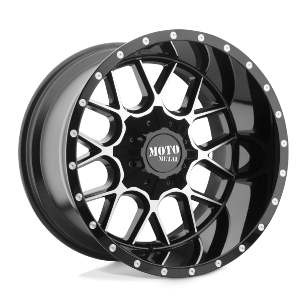 MOTO Metal MO986 SIEGE Gloss Black Machined 20X10 5X127 (BS 4.79) CB 78.10