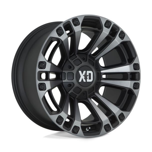 KMC XD XD851 MONSTER 3 Satin Black w/ Gray Tint 20X10 5X127 (BS 4.79) CB 78.10