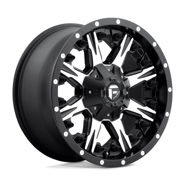 FUEL D541 NUTZ Matte Black Machined 17X9 6X135 (BS 5.04) CB 106.10