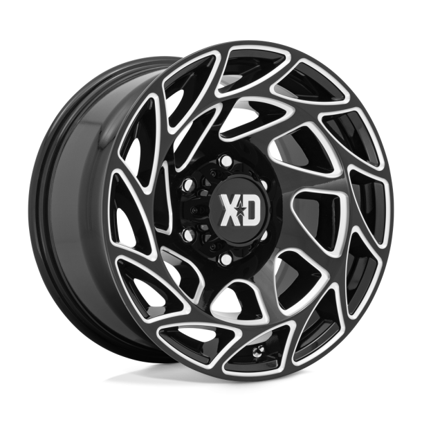 KMC XD XD860 ONSLAUGHT Gloss Black Milled 17X9 5X127 (BS 4.53) CB 71.50