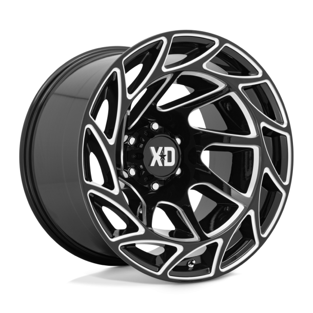 KMC XD XD860 ONSLAUGHT Gloss Black Milled 20X12 6X135 (BS 4.77) CB 87.10