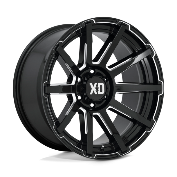 KMC XD XD847 OUTBREAK Gloss Black Milled 16X8 5X114.3 (BS 4.89) CB 72.56