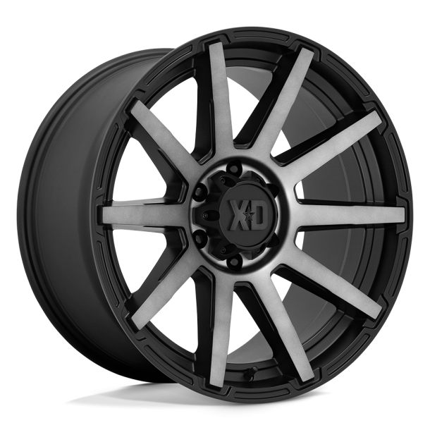 KMC XD XD847 OUTBREAK Satin Black w/ Gray Tint 16X8 5X114.3 (BS 4.89) CB 72.56