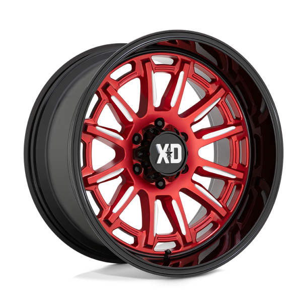 KMC XD XD865 PHOENIX Candy Red Milled w/ Black Lip 20X10 5X127 (BS 4.79) CB 71.50