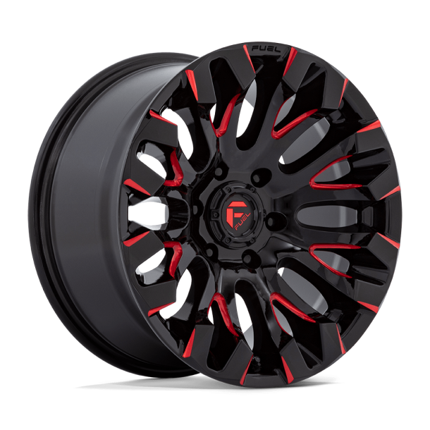 FUEL D829 QUAKE Gloss Black Milled Red Tint 18X9 6X135 (BS 5.04) CB 87.10