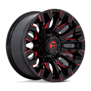 FUEL D829 QUAKE Gloss Black Milled Red Tint 18X9 8X165.1 (BS 5.04) CB 125.10