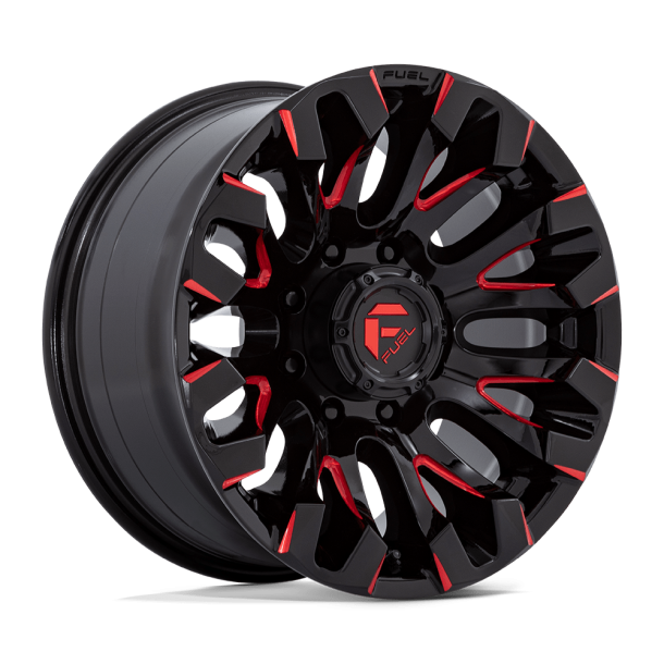 FUEL D829 QUAKE Gloss Black Milled Red Tint 18X9 8X165.1 (BS 5.04) CB 125.10